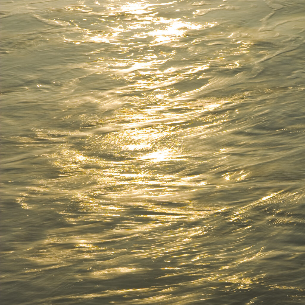Sun reflecting in the water.